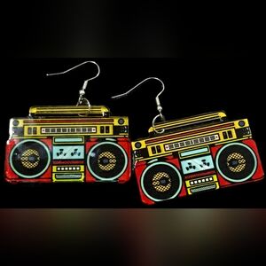 Retro Boombox Earrings